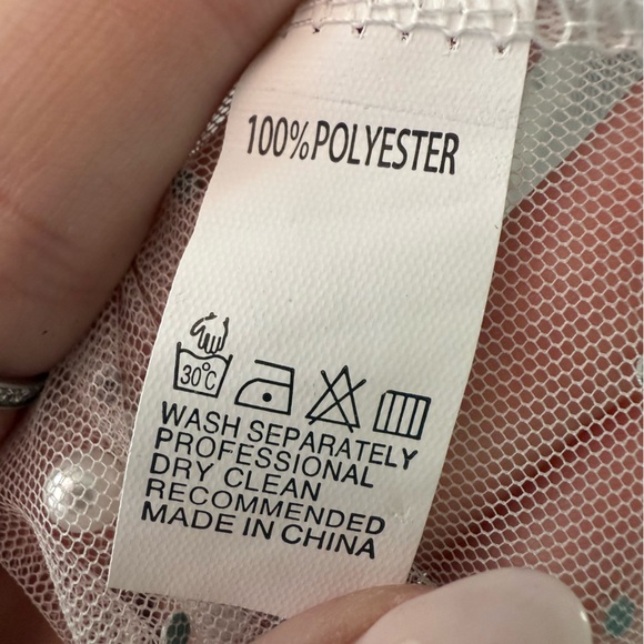 BRIDAL Pearl Crystal Sheer Cover Up Long Sleeve Maxi Dress S - Picture 13 of 13